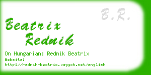 beatrix rednik business card